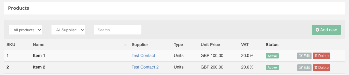 Appcrual Product Catalogue Example